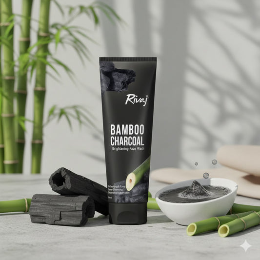 Rivaj Bamboo Charcoal Whitening Face Wash I For oily shine and rough complexion