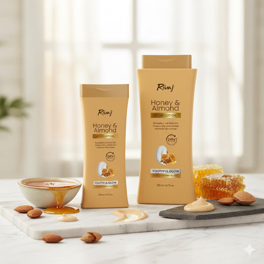 Rivaj Honey & Almond Body Lotion I For dry, rough and flaky skin