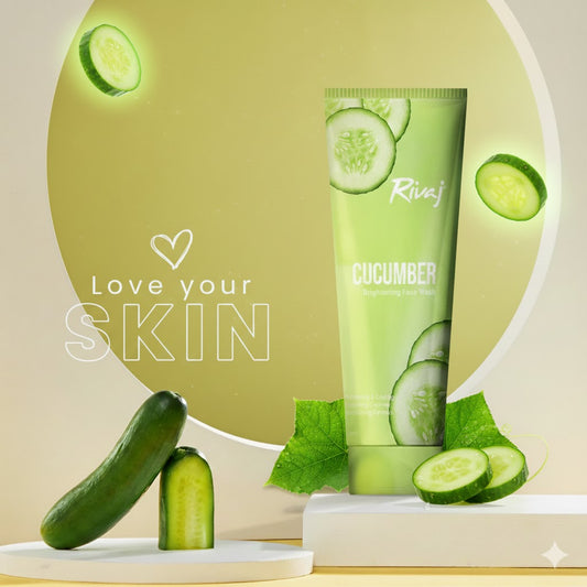 Rivaj Cucumber Brightening Face Wash (100ml) I For dullness and excess oil