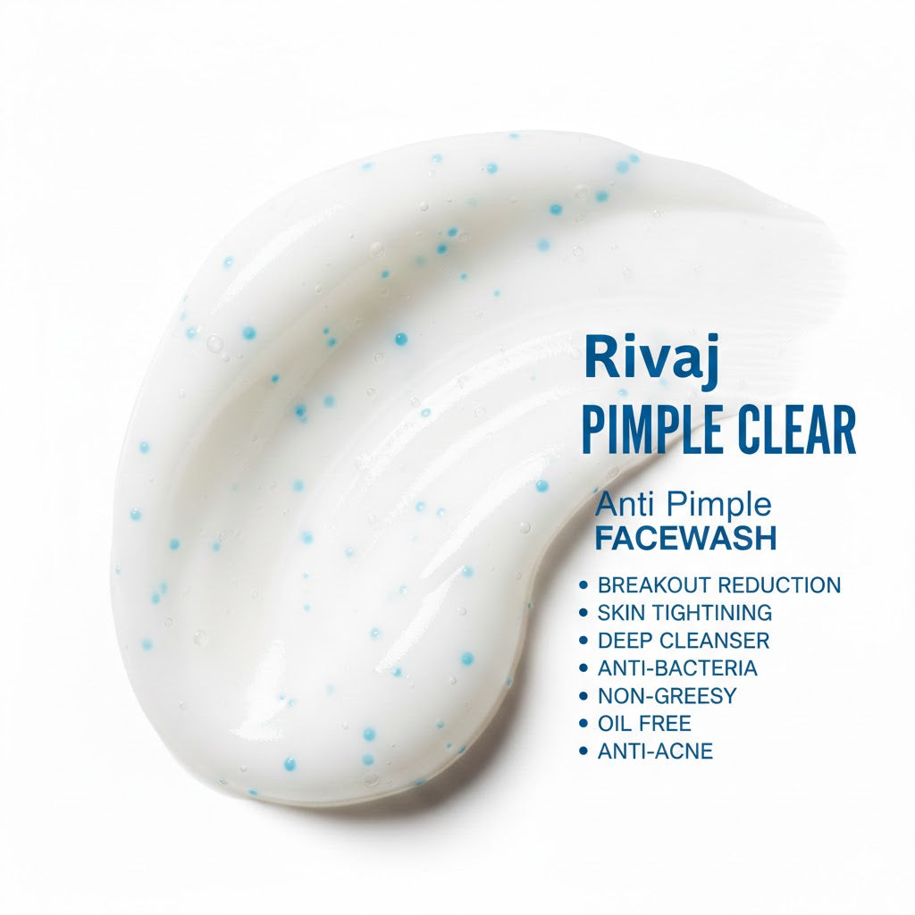 Rivaj Pimples Clear Face Wash (100ml) I For acne, pimple and oily skin